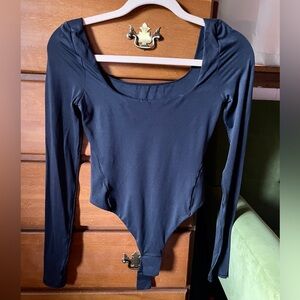 Lululemon Wundermost Square Neck Long Sleeve Bodysuit small black